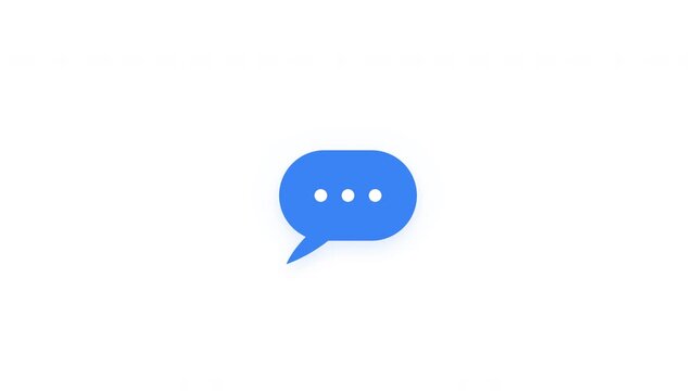 Minimal chat bubble animation representing received messages and digital communication. Designed for SaaS platforms, collaboration tools, CRM software, AI assistants, UX presentations, and modern tech