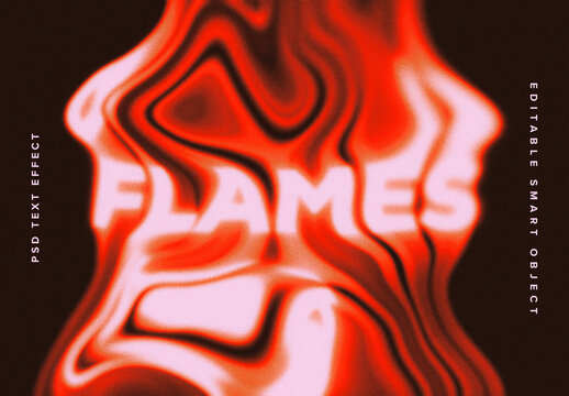 Warped Text Effect Mockup
