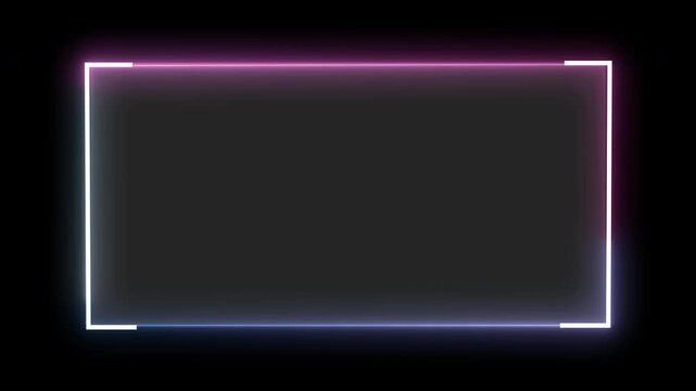 Sci fi HUD callout frame Futuristic neon with copy space screen overlay 4k video