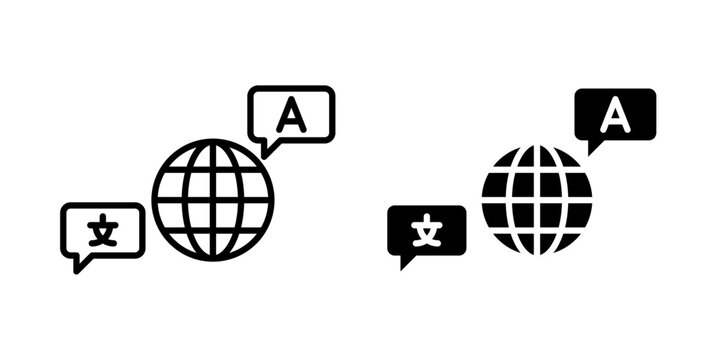 Translate Icon represents language conversion, communication, and multilingual content. Ideal for translation services, websites, apps, and global communication.
