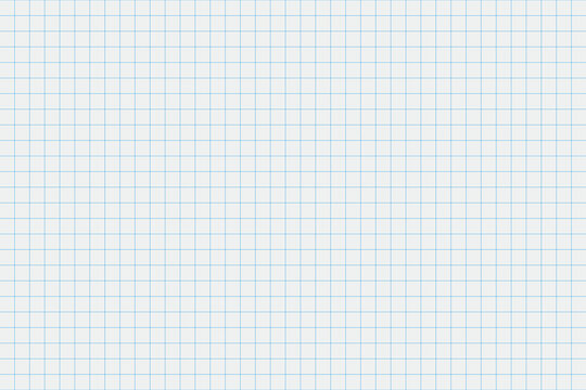 Blue square grid paper pattern on white background for mathematics, planning, education and technical design