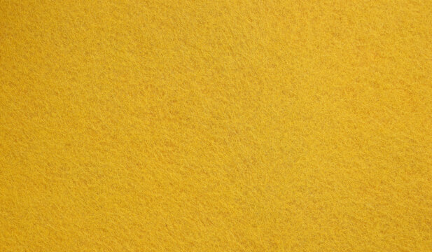 Abstract yellow felt texture background with soft fabric surface pattern and natural fiber detail