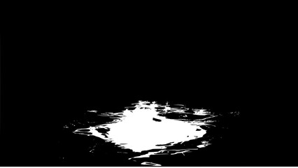 Fototapeta premium Abstract white light reflection on dark water surface in high contrast style