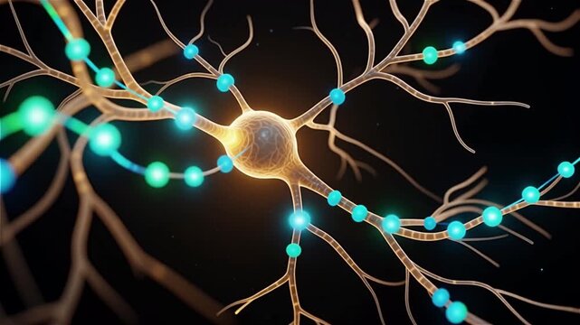 Neural network with glowing synapses and connections