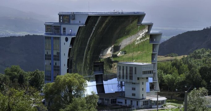 Solar furnace of Odeillo  in Font Romeu Pyrenees-Orientales department, Occitania,, France