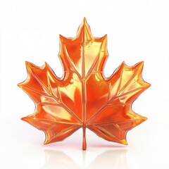 Obraz premium Maple leaf transparent decorative decoration.