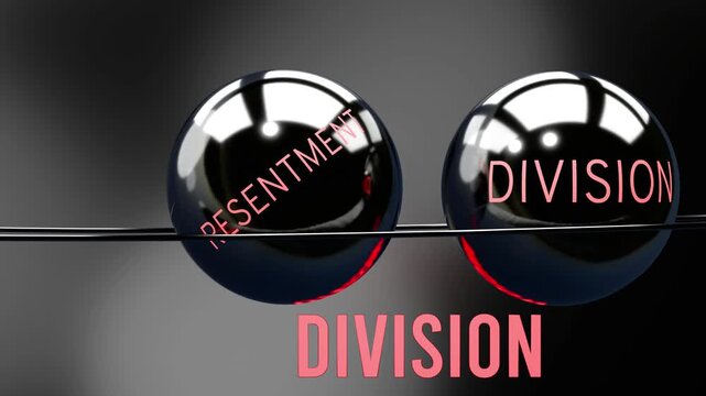 Favoritism, resentment and division in repeating, endless vicious circle. Favoritism causes higher levels of resentment, which then triggers division, which contributes to more favoritism. 