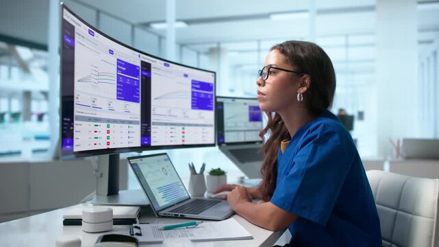 Clinical Trial Manager Reviews Patient Enrollment Data
