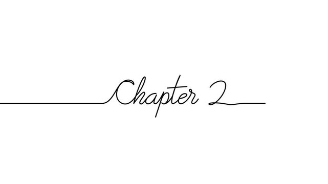 Handwritten Chapter 2 Title Animation on White Background