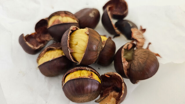 gebratenen Edelkastanie im Herbst