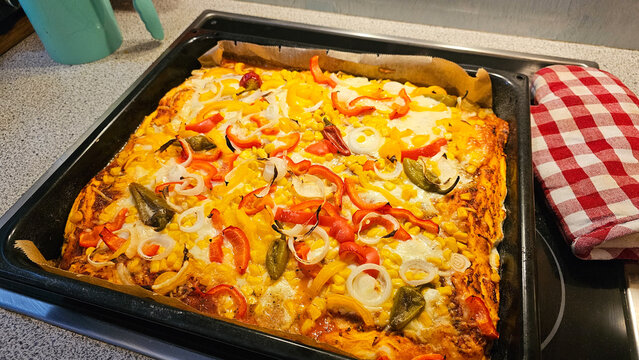 selbstgemachte Pizza