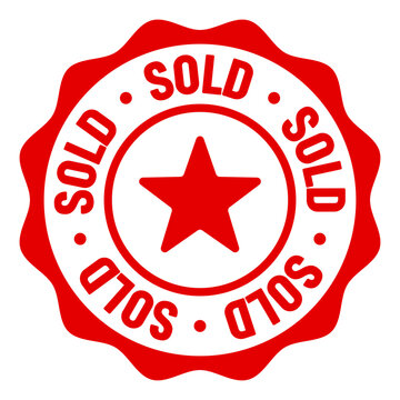 sold seal badge. sold label sticker. Vector sign