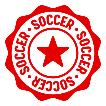 soccer seal badge. soccer label sticker. Vector sign