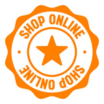 shop online seal badge. shop online label sticker. Vector sign