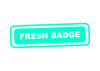Fototapeta premium Fresh badge with green outline and white text illustration