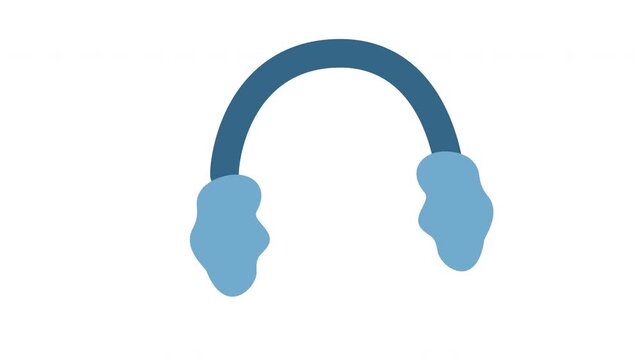 blue earmuffs, winter element