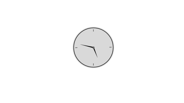 Minimalist analog clock with thin black hands on a light grey background for time organization