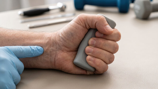 Hand Grip Therapy Device for Strength Training in Clinical Rehabilitation Settings