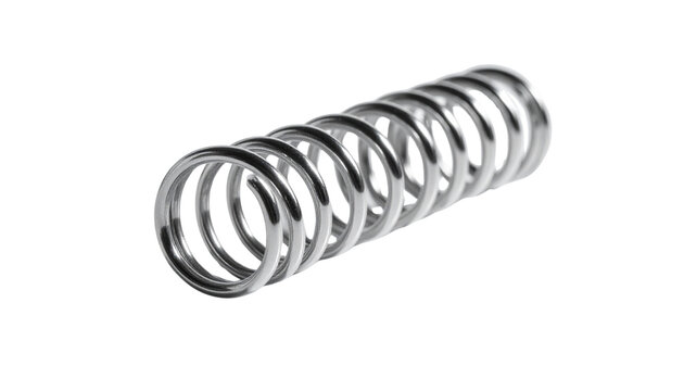 metal spring isolated on transparent background