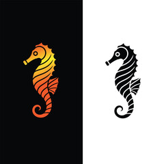 Seahorse Logo Symbol Icon – Marine Animal Ocean Life Vector Graphic Design. © Apparel Design