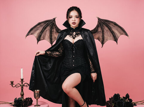 Bat wing vampire dramatic pose