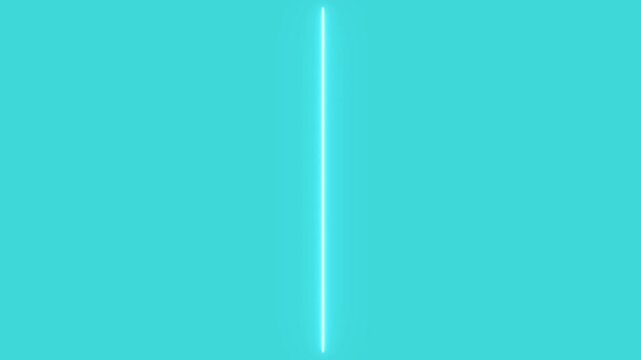 Abstract digital laser scanner beam effect moving across a vibrant cyan blue background motion graphic