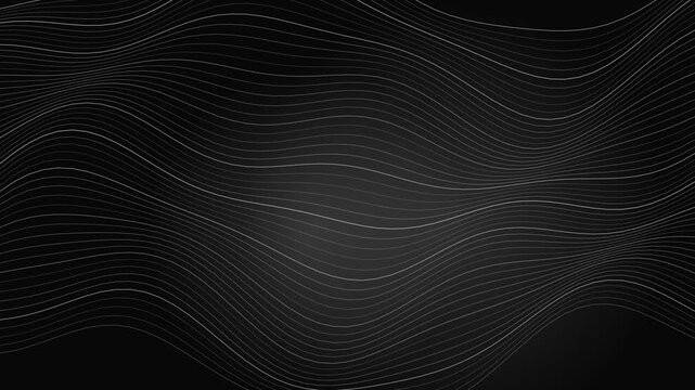 Abstract dark background with flowing gray lines and a circular center