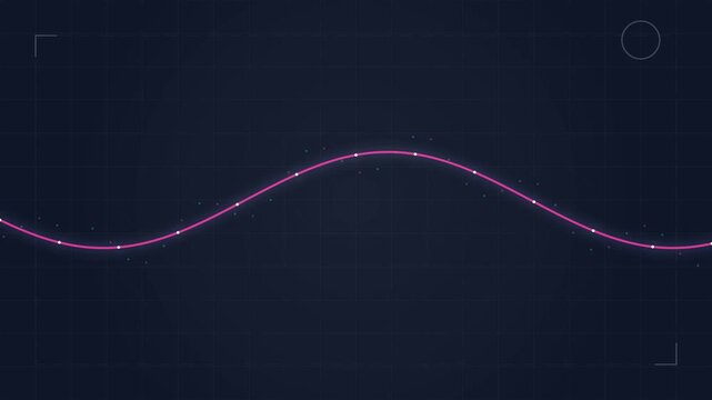 Elegant abstract sinusoidal wave visualization showing smooth data flow patterns