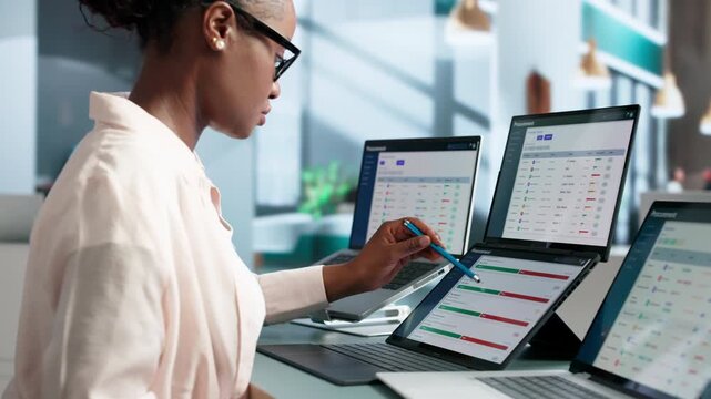 Procurement Manager Reviews Vendor Data