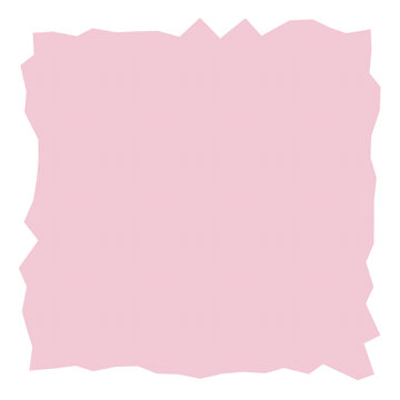 Pink square graph paper note with torn edges for writing notes and school work