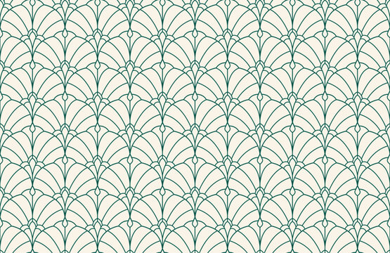 Modern cute art deco seamless pattern. Trendy abstract texture. Vector geometric background.