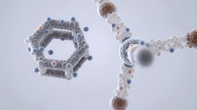 Two molecules are shown side by side. glucose and insulin, with no stylized CGI
