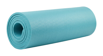 Obraz premium Rolled turquoise foam mat with a hollow circular end