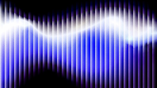 Glowing audio waveform with blue vertical lines creates an abstract sound visualizer pattern on a dark background. abstract business background 