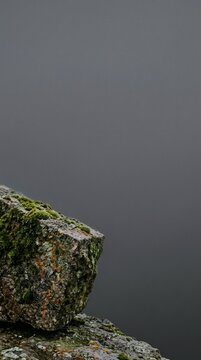 the top corner of a mossy gravestone in the lower left.