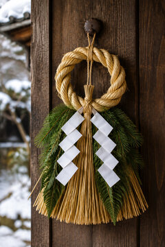 Shimenawa New Year decoration door Japan