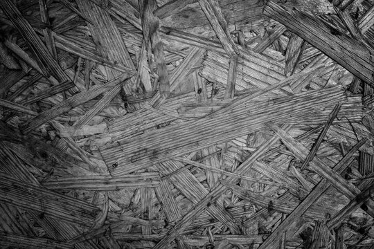 Monochrome oriented strand board OSB texture background