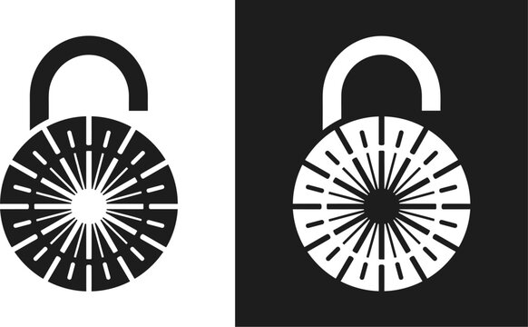 Circular pattern open padlocks representing accessible electronic storage unencrypted user files digital privacy system bypass information availability and decrypted network access
