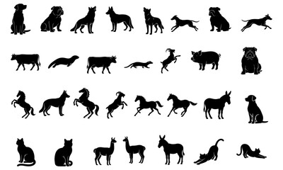 Fototapeta premium Animal Silhouette Vector Set