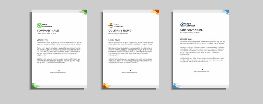 modern corporate letterhead template design