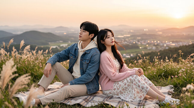 카페에서 마주 앉아 웃는 커플 &middot; Couple Smiling Across a Caf&eacute; Table