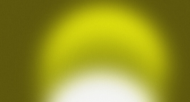 Abstract yellow textured background with soft white light glow and grainy surface effect