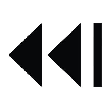 Black pause play and fast forward buttons on white background