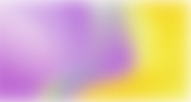 Abstract gradient background with soft purple and yellow grainy texture