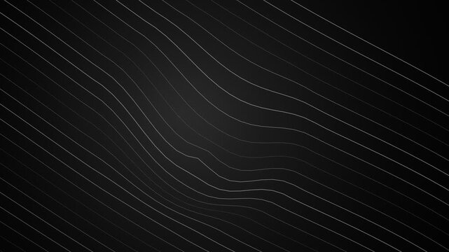 Abstract circular geometric pattern with diagonal light streaks on black
