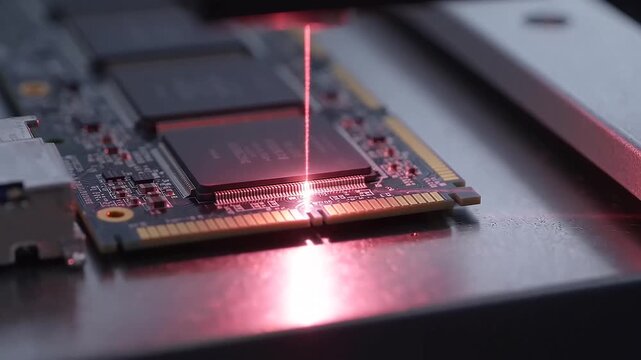 Laser Scanning and Quality Inspection of Computer Memory RAM Stick