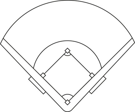 Baseball Field Layout Top View Diagram