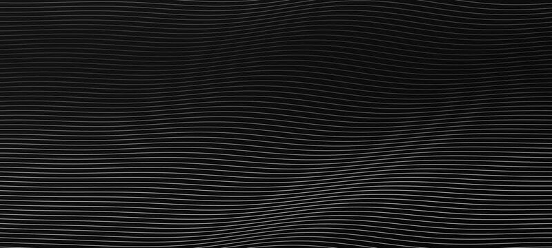 Abstract digital signal visualization with horizontal white line patterns