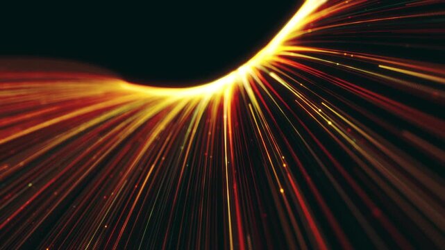 Swirling Light Strings Particles Background
Abstract technology background animation of powerful swirling speed neon multicolored particles patterns and strings