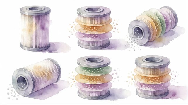 Assorted Rollers and Discs in Various Colors for Medical or Massage Use
